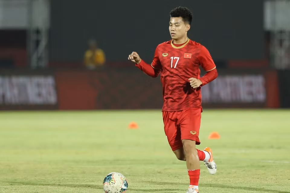Tiền vệ Văn Thanh. (Ảnh: Hoàng Linh/TTXVN)