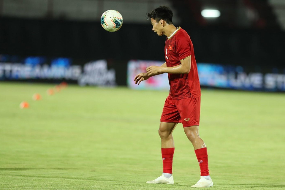 Hậu vệ Đoàn Văn Hậu. (Ảnh: Hoàng Linh/TTXVN)