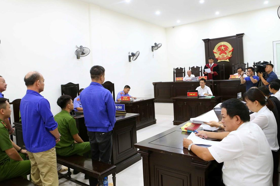 Quang cảnh phiên tòa. (Ảnh: Doãn Tấn/TTXVN)