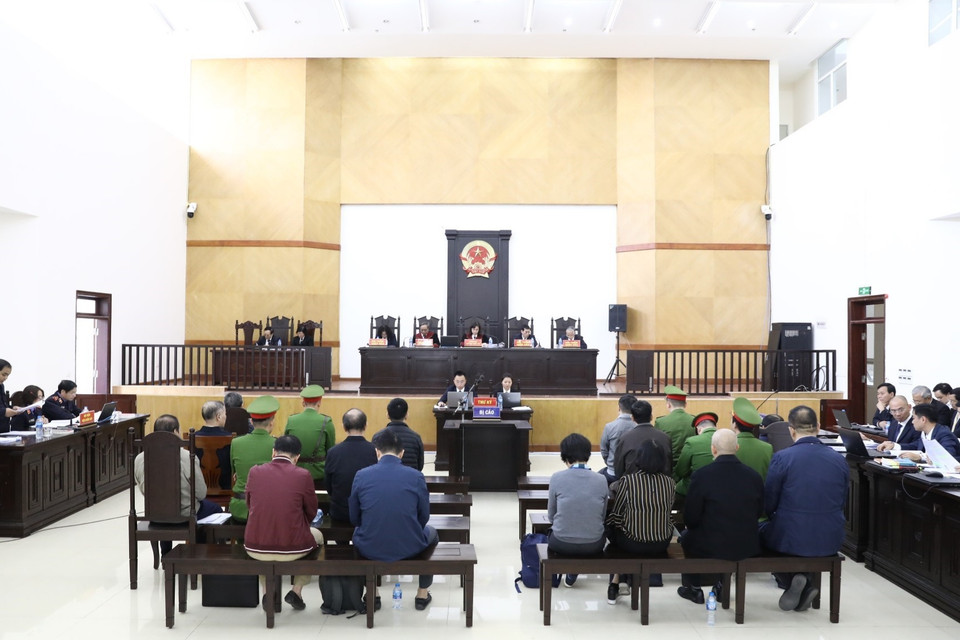 Quang cảnh phiên tòa. (Ảnh: Văn Điệp/TTXVN)