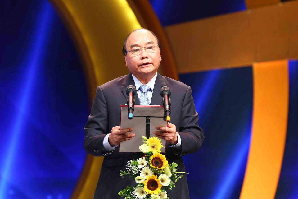 Thủ tướng Nguyễn Xuân Phúc phát biểu. (Ảnh: Văn Điệp/TTXVN)