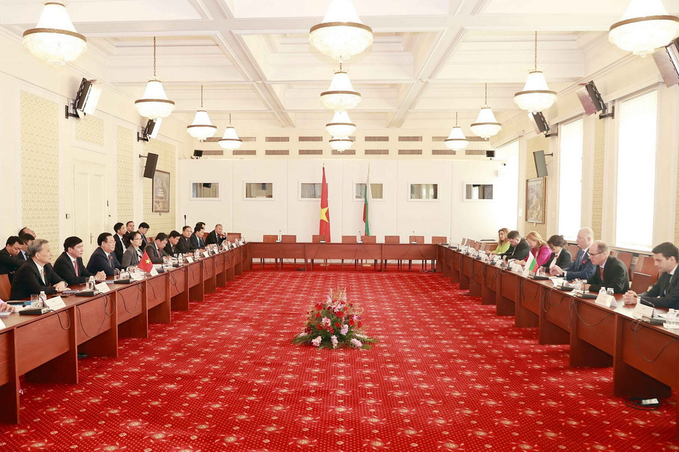 Quang cảnh hội đàm. (Ảnh: Doãn Tấn/TTXVN)