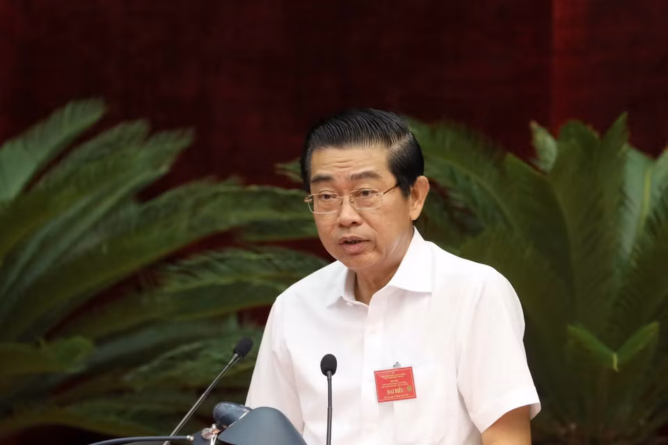 Ông Võ Văn Dũng, Ủy viên Trung ương Đảng, Phó Trưởng Ban Thường trực Ban Nội chính Trung ương trình bày báo cáo tại Hội nghị. (Ảnh: Phương Hoa/TTXVN)