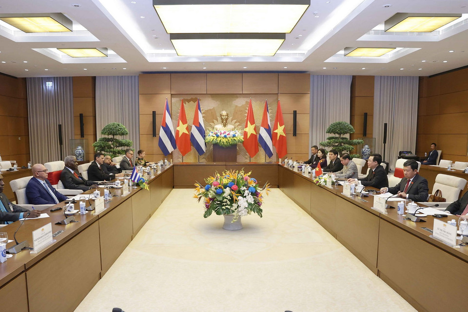 Quang cảnh buổi tiếp. (Ảnh: Doãn Tấn/TTXVN)