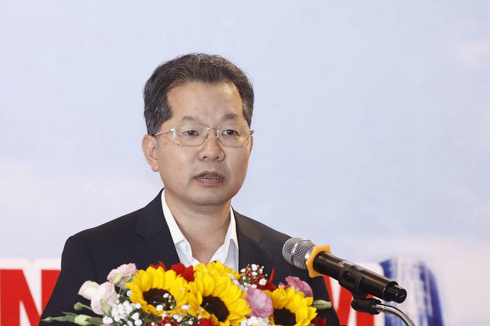 Ông Nguyễn Văn Quảng, Ủy viên Trung ương Đảng, Bí thư Thành ủy Đà Nẵng phát biểu. (Ảnh: Thống Nhất/TTXVN) 