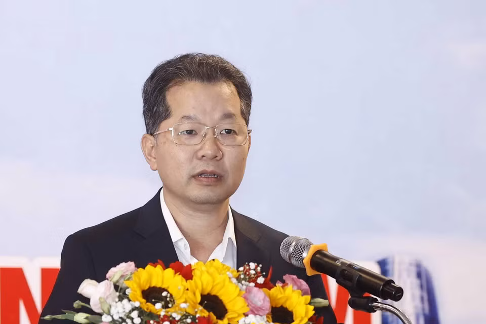 Ông Nguyễn Văn Quảng, Ủy viên Trung ương Đảng, Bí thư Thành ủy Đà Nẵng phát biểu. (Ảnh: Thống Nhất/TTXVN) 