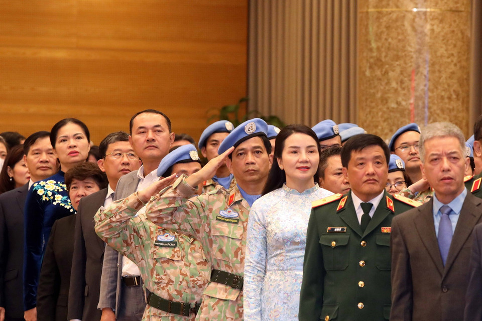 Các đại biểu dự lễ kỷ niệm. (Ảnh: TTXVN)