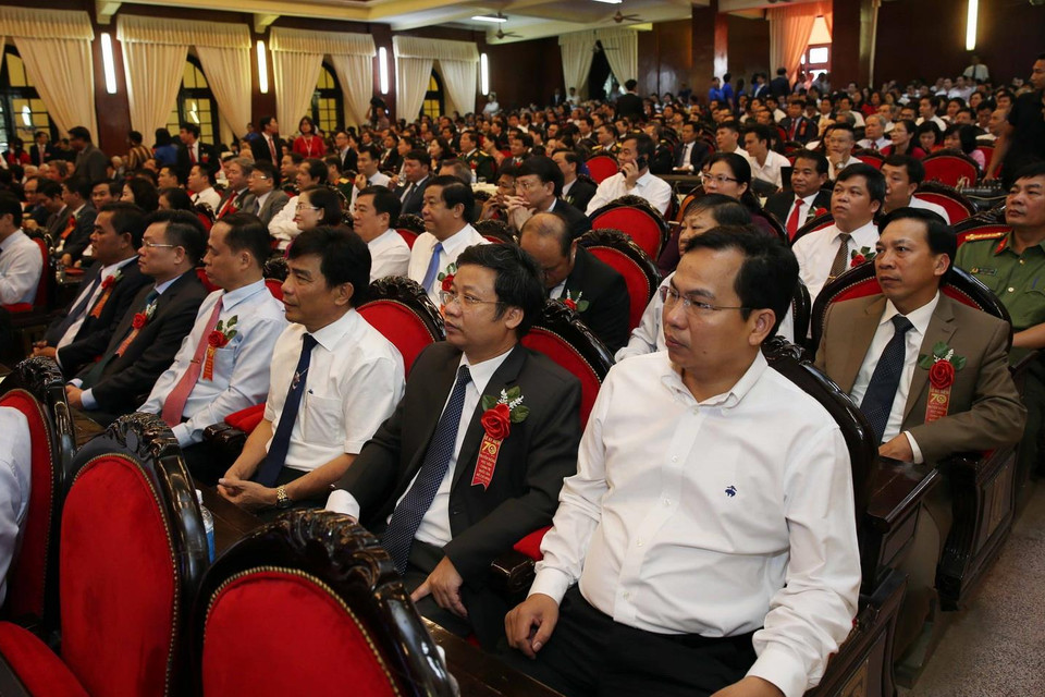 Các đại biểu tham dự buổi lễ. (Ảnh: Phạm Kiên/TTXVN)