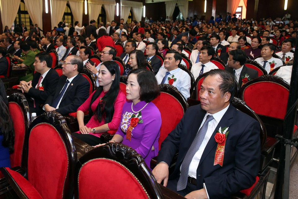 Các đại biểu tham dự buổi lễ. (Ảnh: Phạm Kiên/TTXVN)