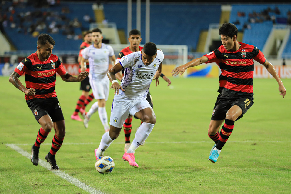 Tiền đạo Caion không thể tỏa sáng trước đội bóng từng ba lần vô địch Cúp C1 châu Á. (Ảnh: Việt Anh/Vietnam+)