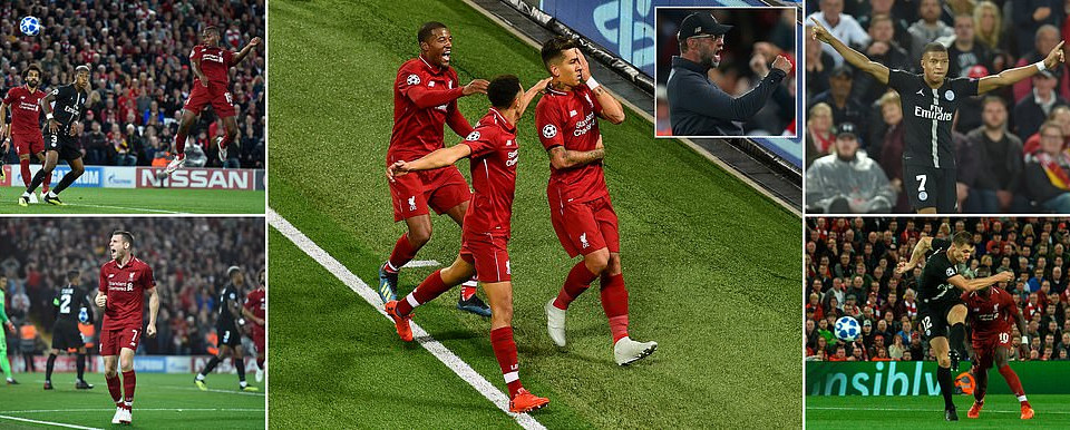 Toàn cảnh chiến thắng 3-2 của Liverpool trước Paris Saint Germain.