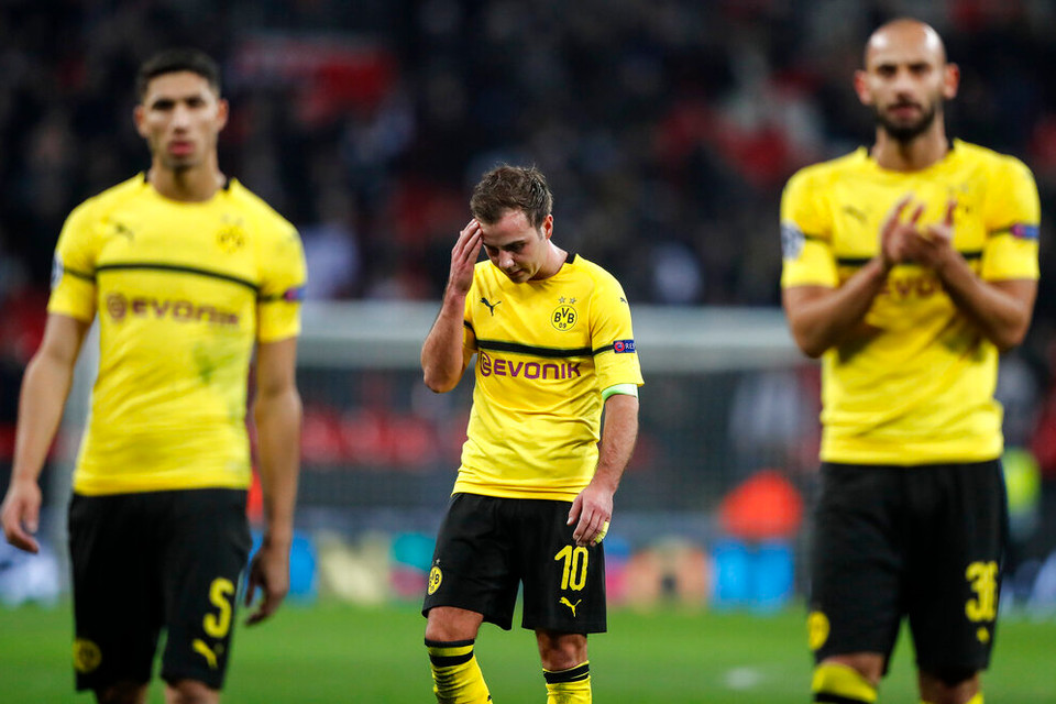 Dortmund đang đối mặt với nguy cơ bị loại khỏi Champions League sau khi để thua đậm 0-3 trong chuyến làm khách trên sân của Tottenham tại London ở lượt đi vòng 1/8.