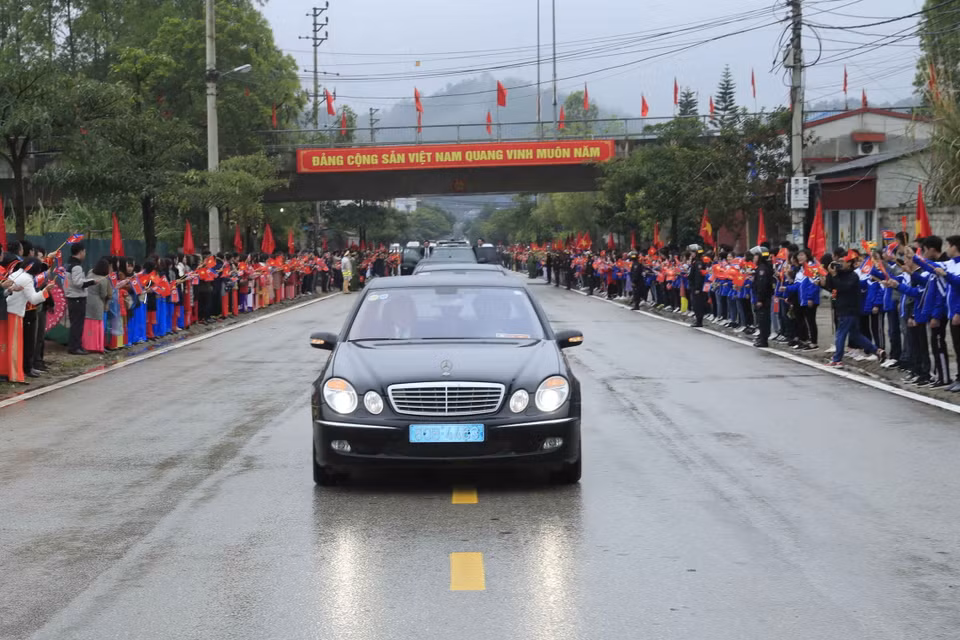 Chủ tịch Triều Tiên Kim Jong-un đã rời Lạng Sơn về Hà Nội trong chương trình tham dự Hội nghị thượng đỉnh Mỹ-Triều lần thứ hai tại Hà Nội trong 2 ngày 27-28/2 và thăm hữu nghị chính thức Việt Nam. (Ảnh: Nhan Sáng/TTXVN)