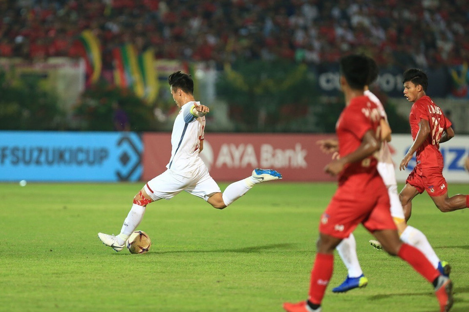 Quế Ngọc Hải dứt điểm. (Ảnh: Trọng Đạt/TTXVN)