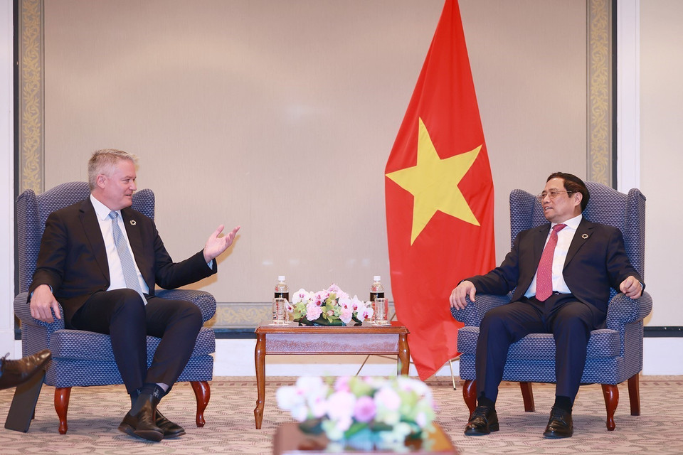 Quang cảnh buổi tiếp. (Ảnh: Dương Giang/TTXVN)