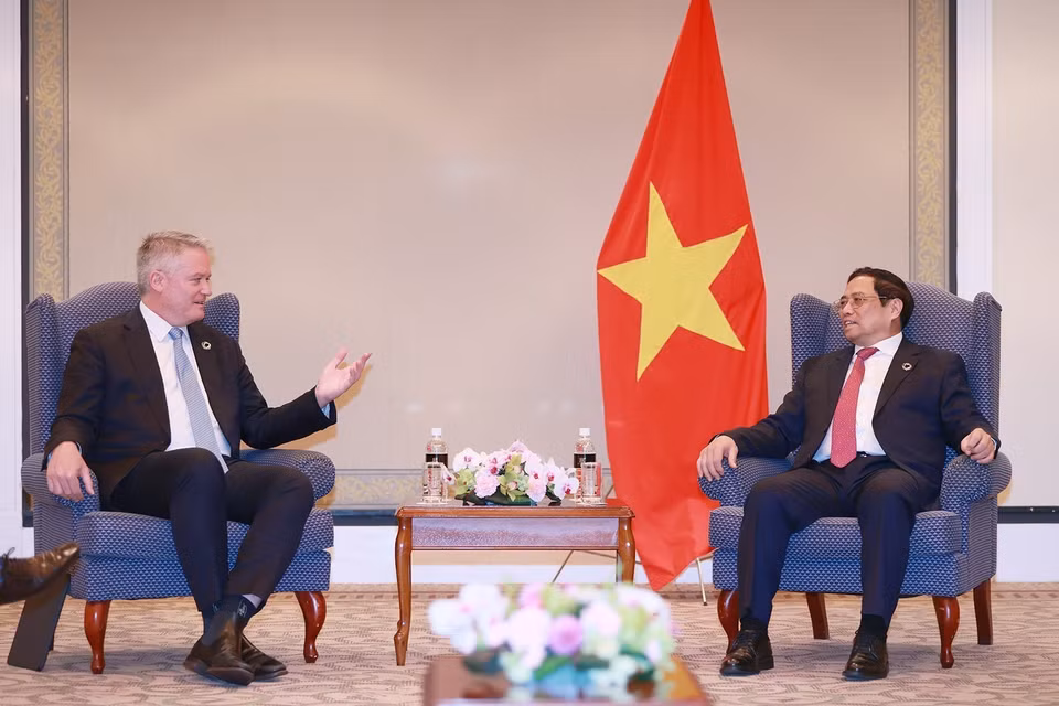 Quang cảnh buổi tiếp. (Ảnh: Dương Giang/TTXVN)