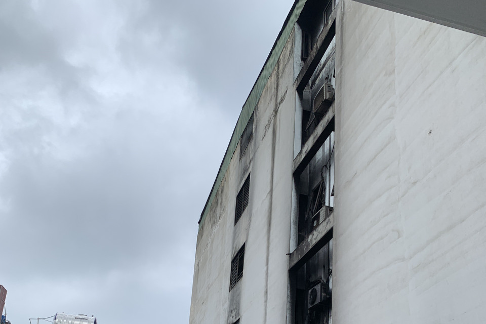 Hiện trường vụ cháy. (Ảnh: TTXVN phát)