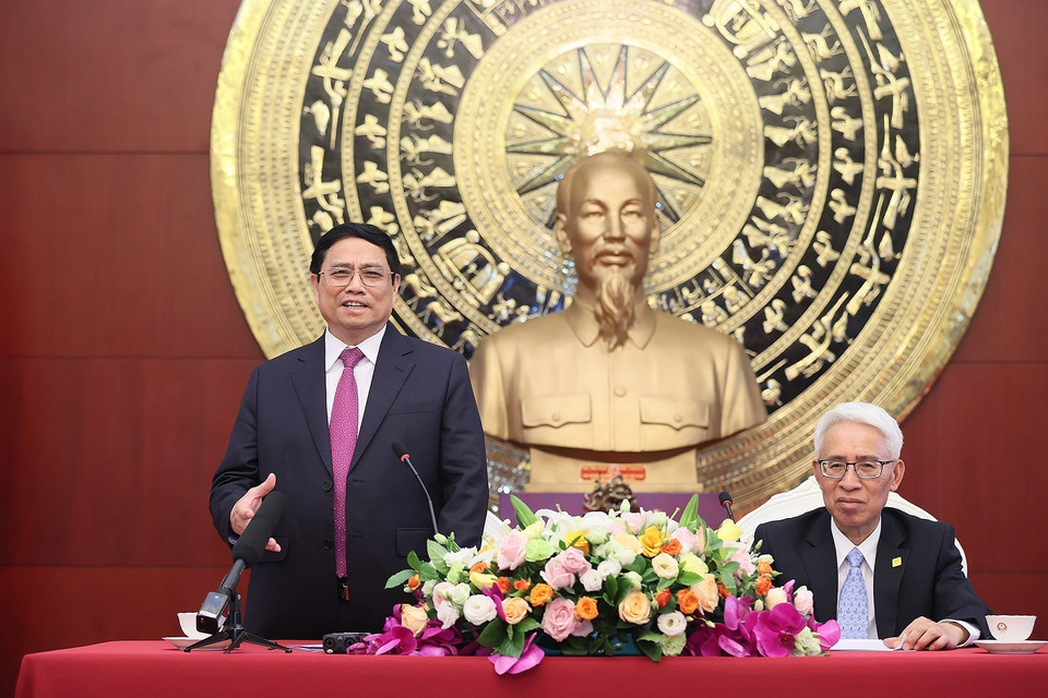 Thủ tướng Phạm Minh Chính phát biểu. (Ảnh: Dương Giang/TTXVN)