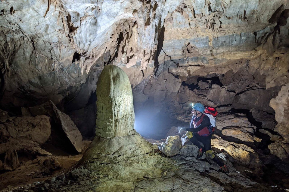 Vẻ đẹp hoang sơ của các hang động được phát hiện tại xã Lâm Hóa (Quảng Bình). (Ảnh: TTXVN phát)