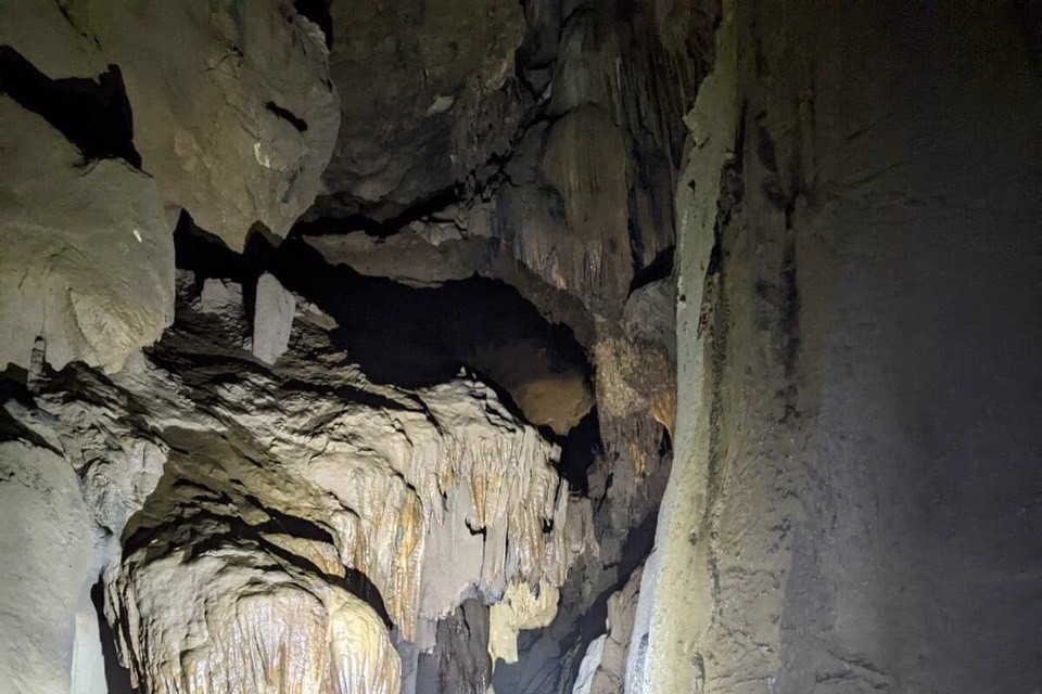 Tất cả các hang đều thuộc dạng động ướt, một số hang có nhánh khô. (Ảnh: TTXVN phát)