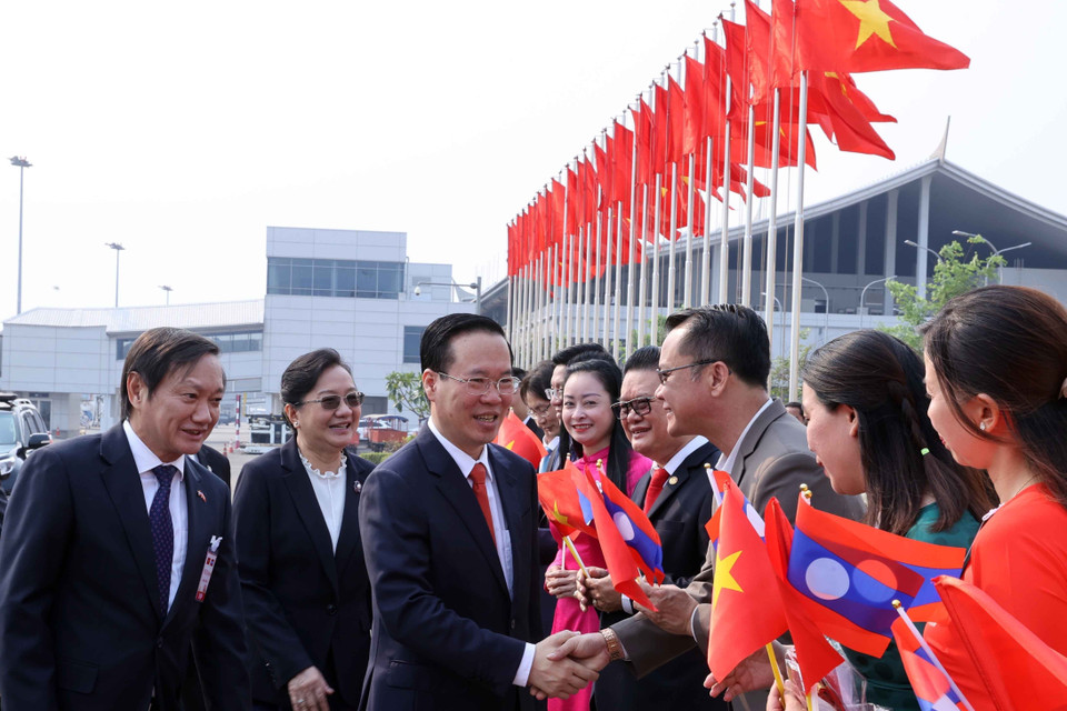 Quang cảnh lễ đón. (Ảnh: Thống Nhất/TTXVN)