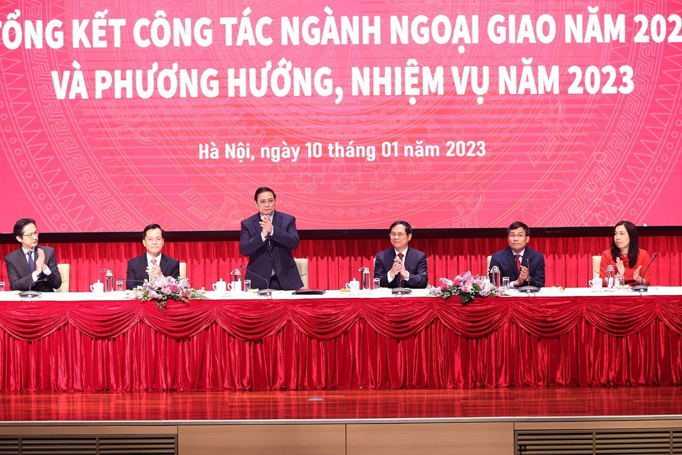 Thủ tướng Phạm Minh Chính dự hội nghị. (Ảnh: Dương Giang/TTXVN)