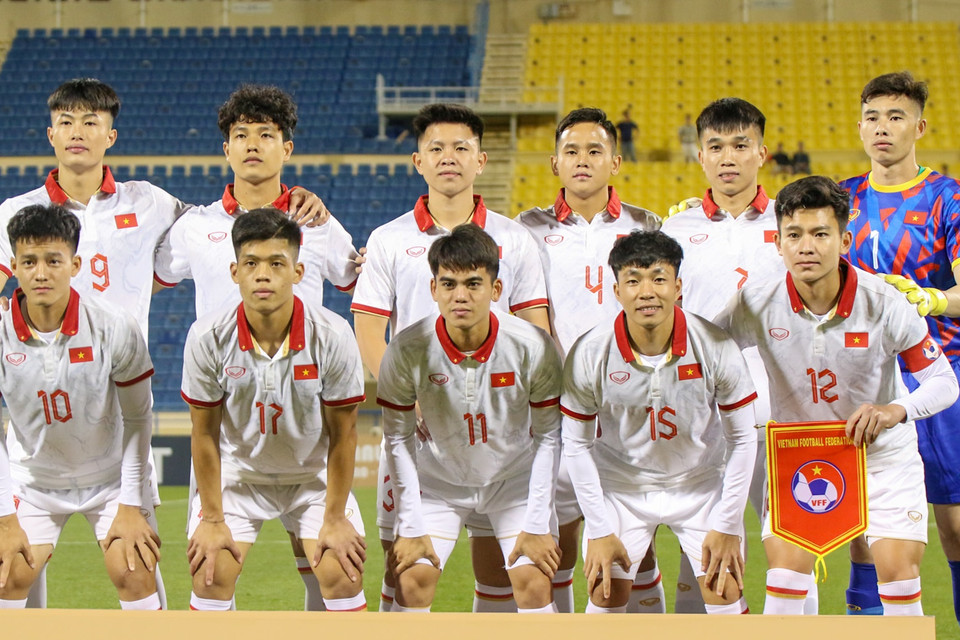 U23 Việt Nam tung ra đội hình mạnh nhất khi đối đầu U23 Iraq vào rạng sáng nay (23/3) trong khuôn khổ giải quốc tế U23 Doha Cup 2023. (Ảnh: VFF)