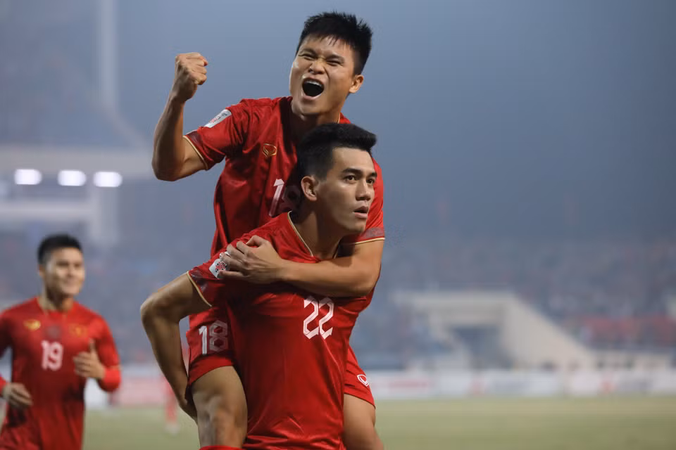 Huấn luyện viên Park Hang-seo và cầu thủ đã có trận đấu hay để hiên ngang tiến vào chung kết AFF Cup 2022 và hướng đến ngôi vô địch. (Ảnh: PV/Vietnam+)
