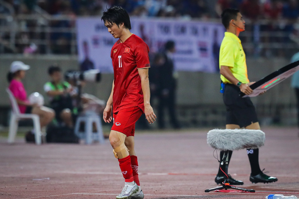 Tỷ số 1-0 được giữ nguyên cho đến hết 90 phút thi đấu khiến đội tuyển Việt Nam đánh mất chiếc cúp vô địch AFF Cup 2022. (Ảnh: PV/Vietnam+) 