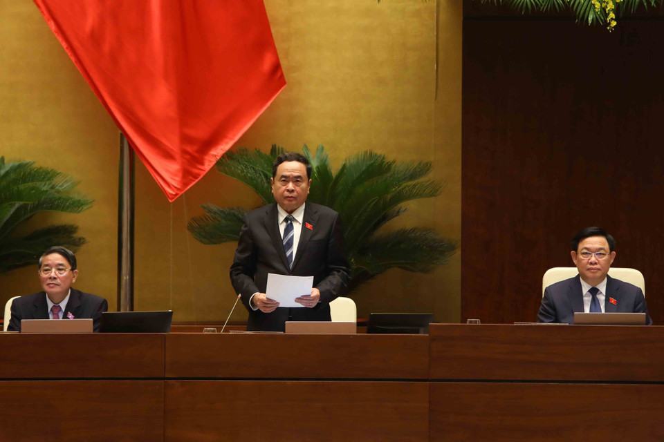 Phó Chủ tịch Quốc hội Trần Thanh Mẫn phát biểu. (Ảnh: An Đăng/TTXVN)