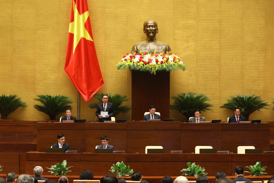 Phó Chủ tịch Quốc hội Trần Thanh Mẫn phát biểu. (Ảnh: An Đăng/TTXVN)