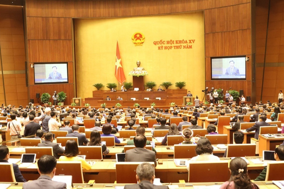 Toàn cảnh phiên khai mạc Kỳ họp thứ năm, Quốc hội khóa XV. (Ảnh: Trí Dũng/TTXVN)
