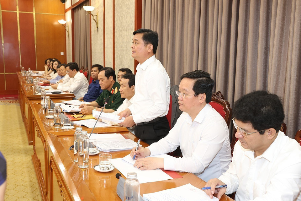 Ông Thái Thanh Quý, Ủy viên Trung ương Đảng, Bí thư Tỉnh ủy Nghệ An phát biểu. (Ảnh: Trí Dũng/TTXVN)