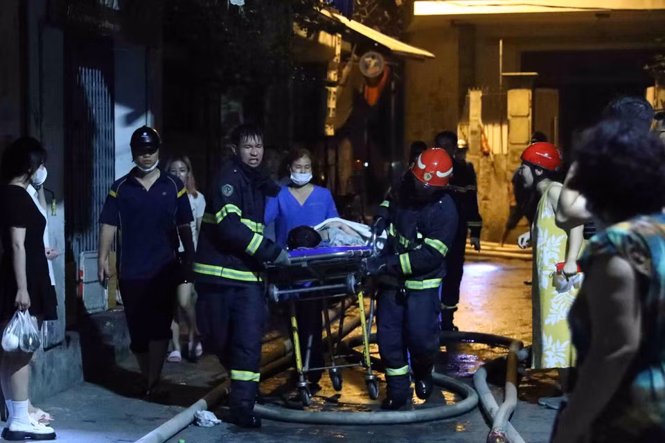 Theo thông tin ban đầu, vụ cháy xảy ra vào khoảng 23h30. (Ảnh: Phạm Kiên/TTXVN)