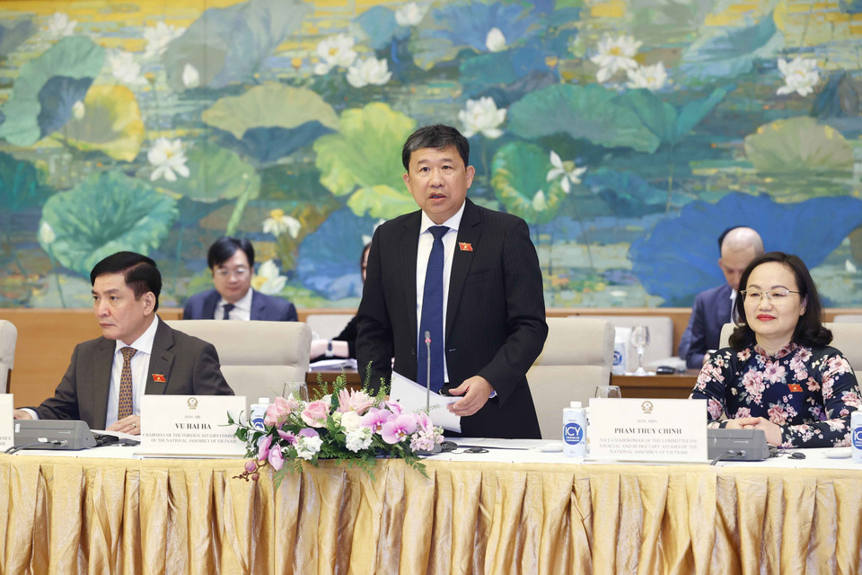 Chủ nhiệm Ủy ban Đối ngoại Vũ Hải Hà phát biểu. (Ảnh: Doãn Tấn/TTXVN)