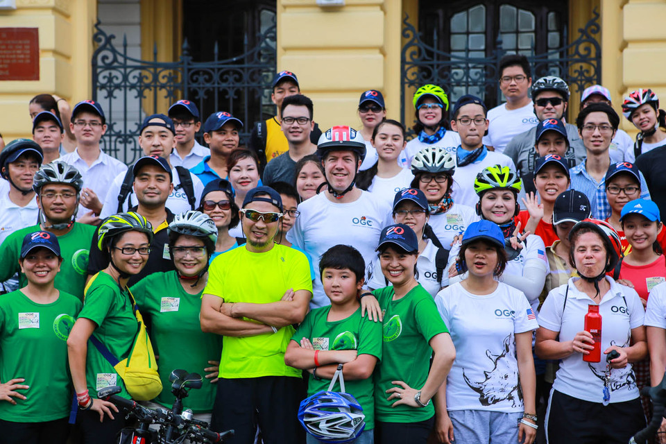 Một chiến dịch nhằm nâng cao nhận thức của công chúng, làm giảm nhu cầu mua các sản phẩm từ động vật hoang dã, đặc biệt là sừng tê giác. (Ảnh: Minh Sơn/Vietnam+)