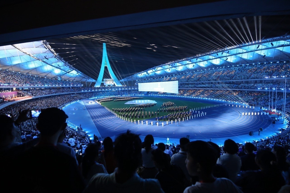 Quang cảnh Lễ Khai mạc ASEAN Para Games 12. (Ảnh: Huỳnh Thảo/TTXVN)