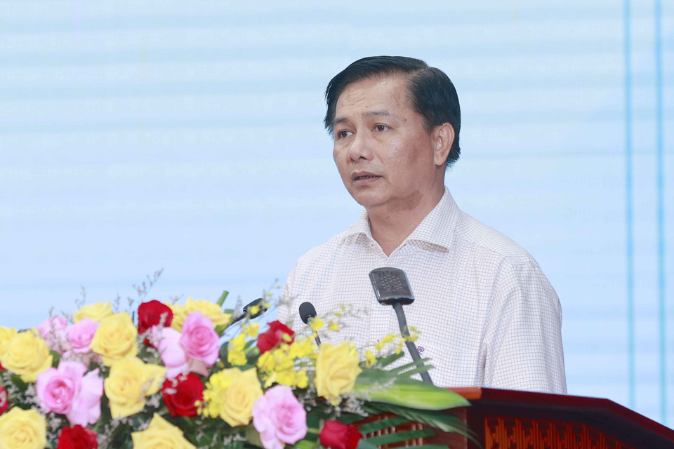 Đồng chí Trần Văn Lâu, Phó Bí thư Tỉnh ủy, Chủ tịch Ủy ban Nhân dân tỉnh Sóc Trăng phát biểu. (Ảnh: Doãn Tấn/TTXVN)