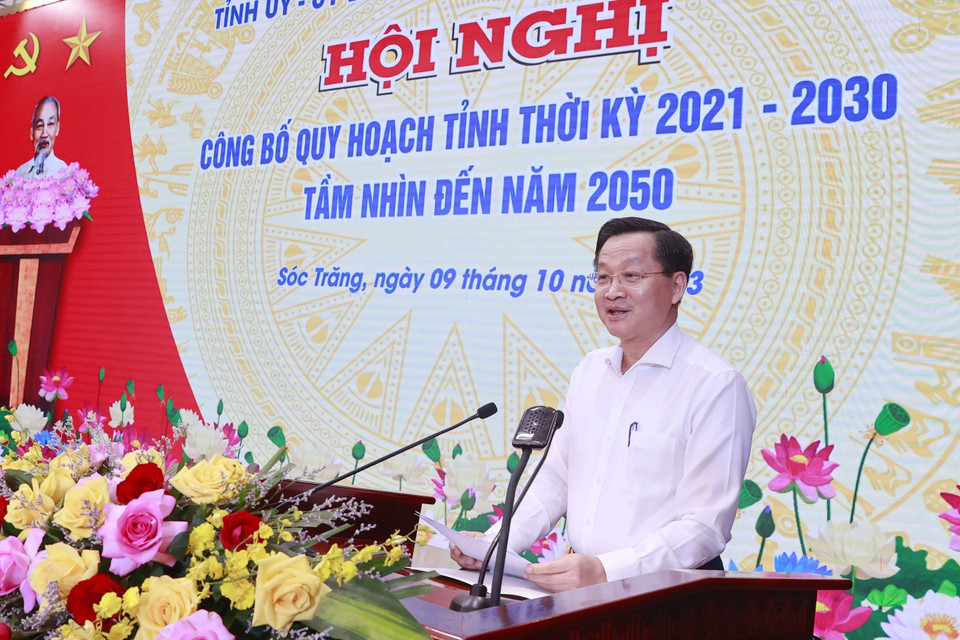 Phó Thủ tướng Chính phủ Lê Minh Khái phát biểu. (Ảnh: Doãn Tấn/TTXVN)