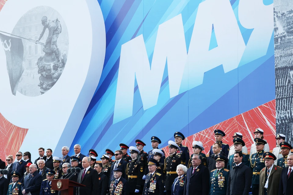 Tổng thống Nga Vladimir Putin phát biểu tại lễ duyệt binh kỷ niệm 78 năm Chiến thắng trong Chiến tranh Vệ quốc vĩ đại ở Moskva, ngày 9/5/2023. (Ảnh: AFP/TTXVN)