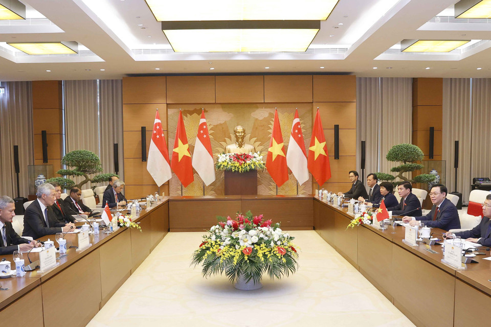 Quang cảnh buổi tiếp. (Ảnh: Doãn Tấn/TTXVN)