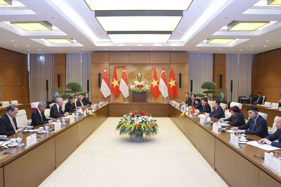 Quang cảnh buổi tiếp. (Ảnh: Doãn Tấn/TTXVN)