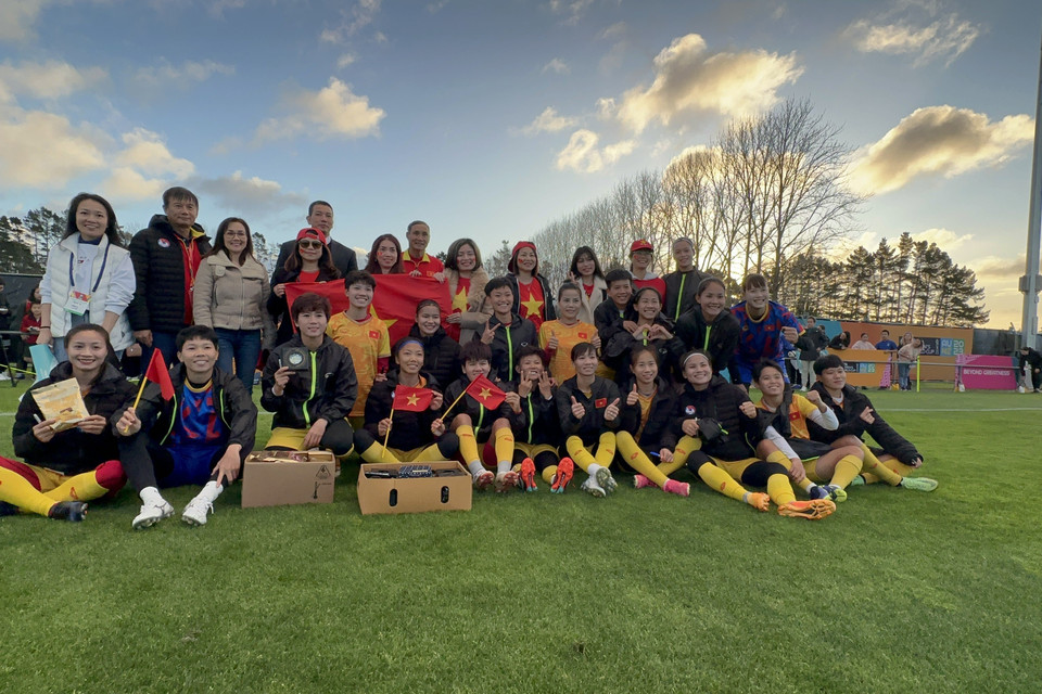 Đội tuyển Bóng đá Nữ Việt Nam. (Ảnh: Trương Anh Ngọc/TTXVN)