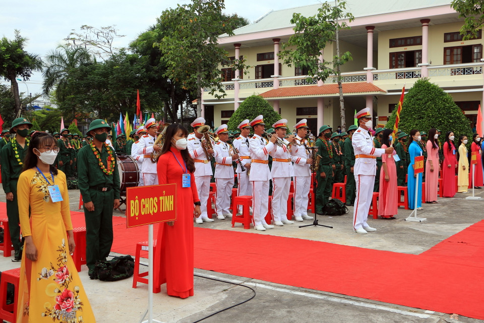 Lễ tòng quân tại Vĩnh Long. (Ảnh: Phạm Minh Tuấn/TTXVN)