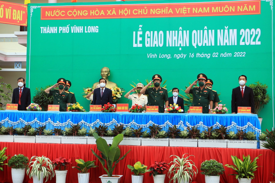 Lễ tòng quân tại Vĩnh Long. (Ảnh: Phạm Minh Tuấn/TTXVN)