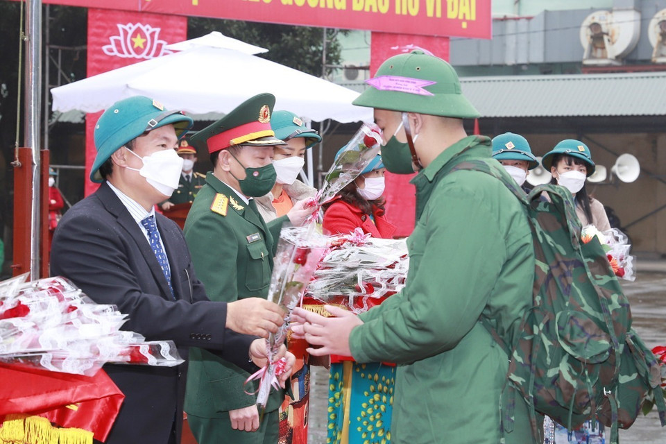 Lễ tòng quân tại Hải Phòng. (Ảnh: TTXVN phát) 