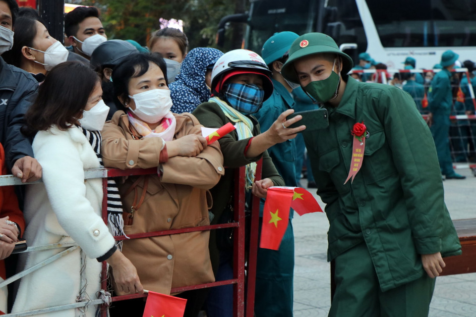 Lễ tòng quân tại Thừa Thiên-Huế. (Ảnh: Đỗ Trưởng/TTXVN)