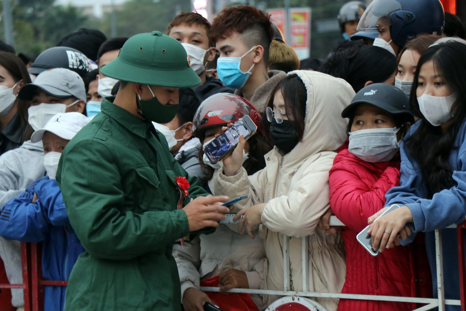 Lễ tòng quân tại Thừa Thiên-Huế. (Ảnh: Đỗ Trưởng/TTXVN) 