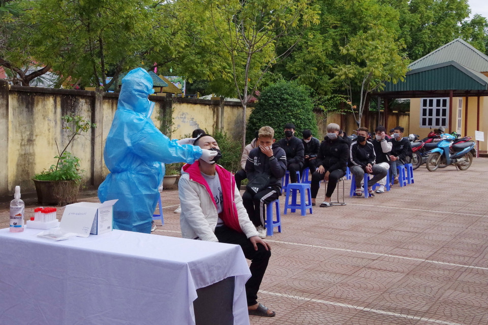 Lễ tòng quân tại Hòa Bình. (Ảnh: Thanh Hải/TTXVN) 