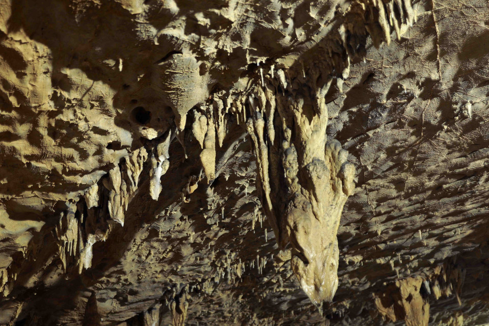 Động Ngườm Ngao có nhiều nhũ đá và măng đá với các hình dạng phong phú đa dạng, là một trong những hang động đẹp nổi tiếng tại Việt Nam. (Ảnh: Vũ Sinh/TTXVN)